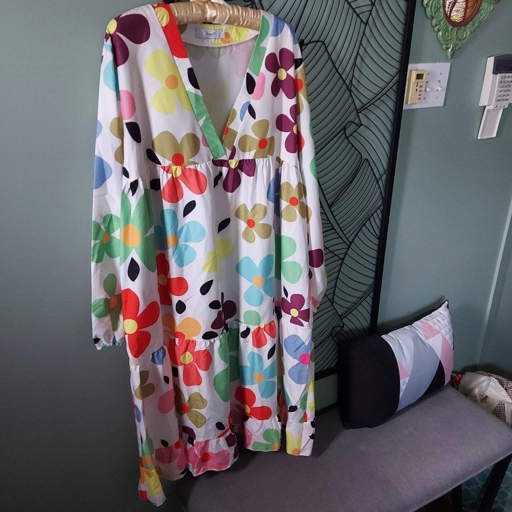 Plus Size | Boho Flower Power Inspo Summer Dress